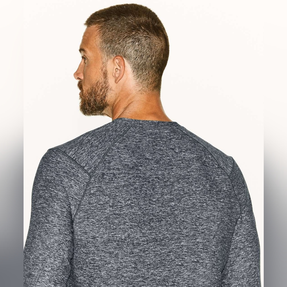 Lululemon Surge Warm Long Sleeve - Heathered Melanite - Picture 2 of 7